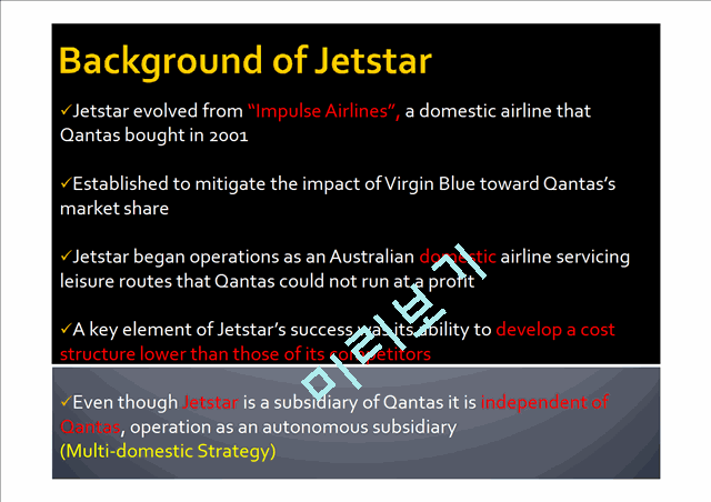 Background of Jetstar   (3 )